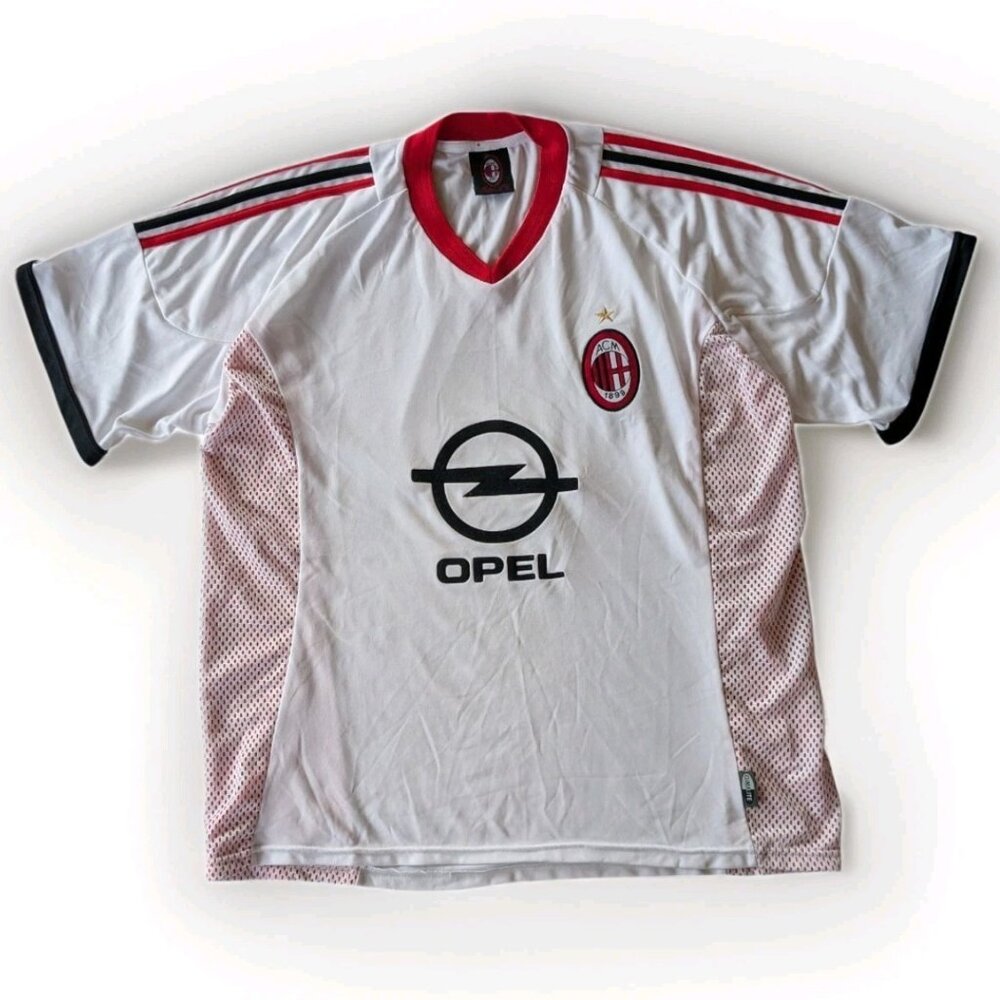 Vintage AC Milan Away Jersey Adidas XL Climalite Opel Football White Men’s Shirt